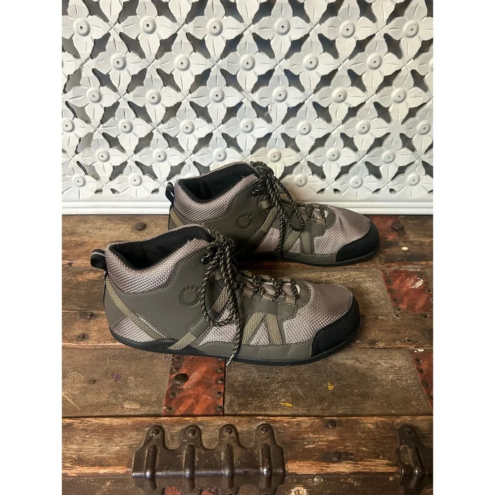 Xero Shoes Daylite Hiker Mens 11.5 Minimalist Barefoot Hiking Boots Olive Brown
